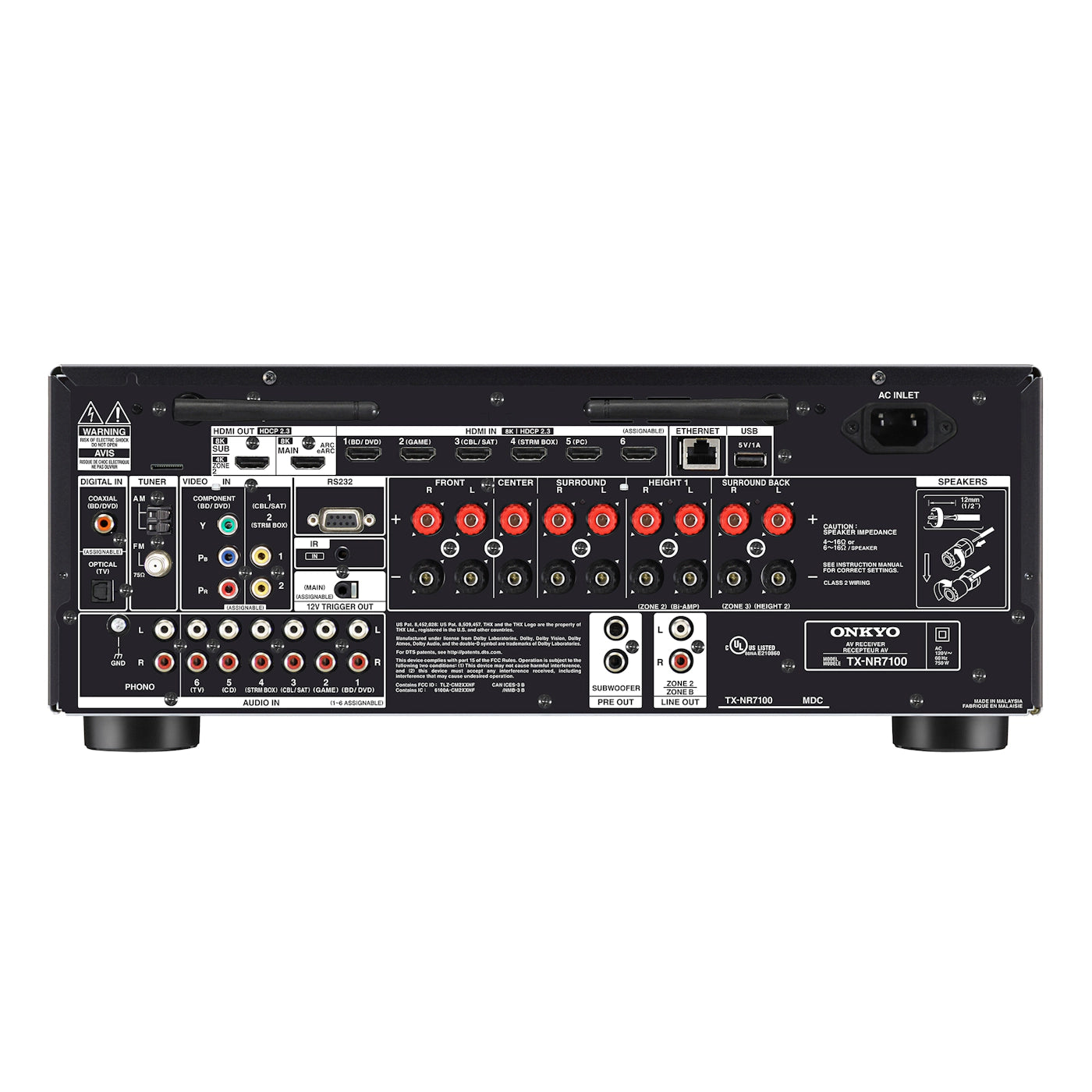 Onkyo TX-NR7100 9.2-Channel THX Certified 8K AV Receiver