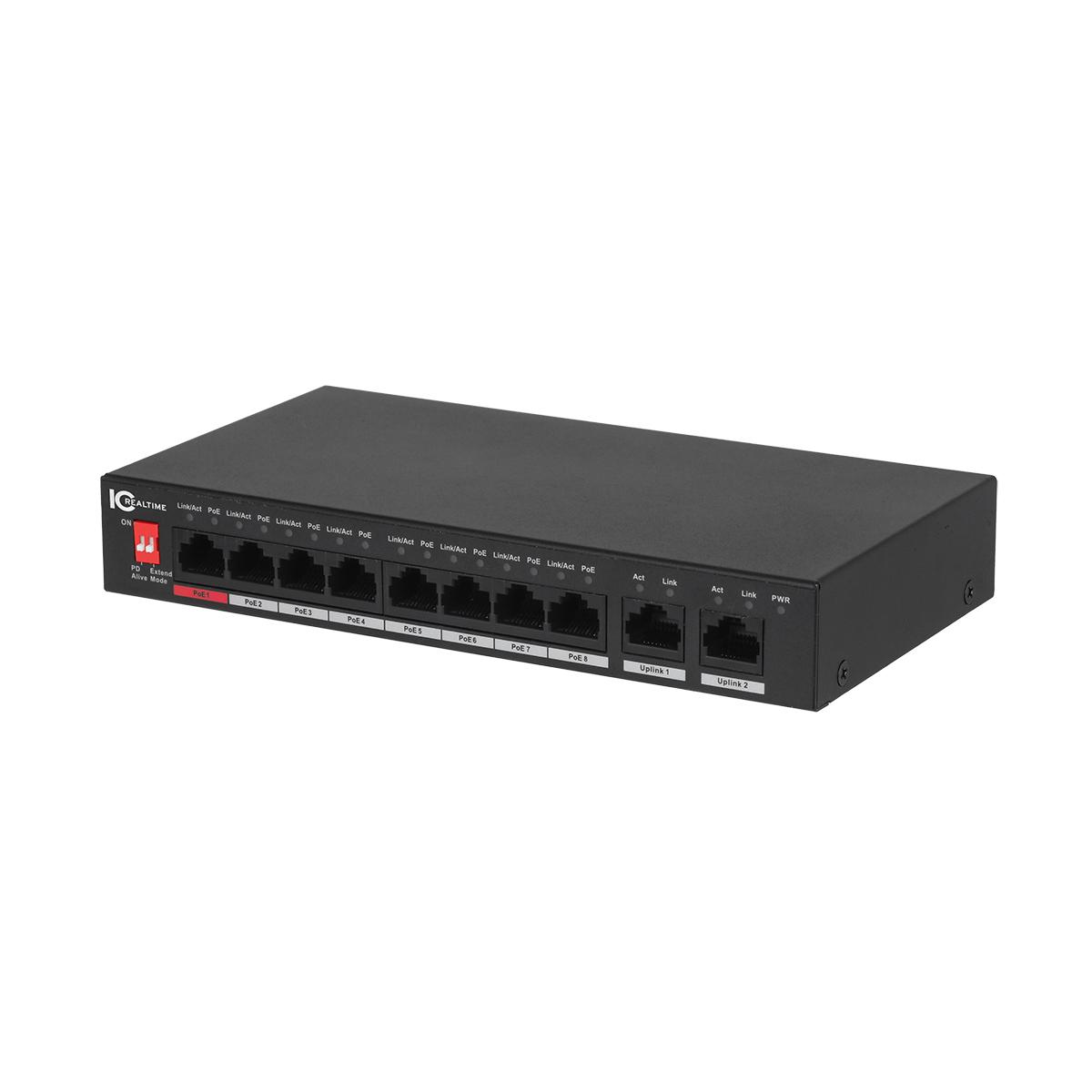 IC Realtime 8-Port PoE Power Supply