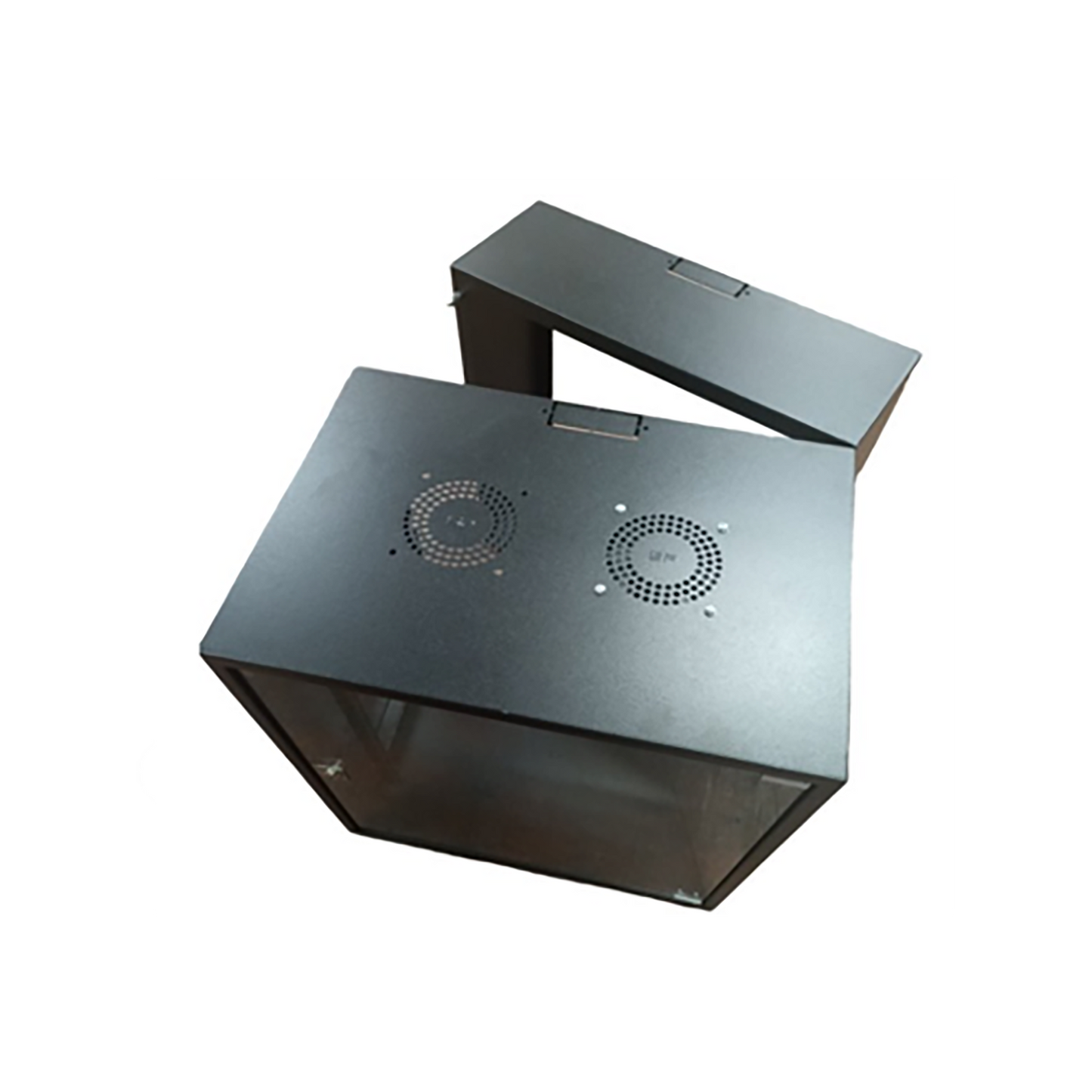 Zone Lite 15U 400+200mm Swing Frame Black Wall Mount Cabinet