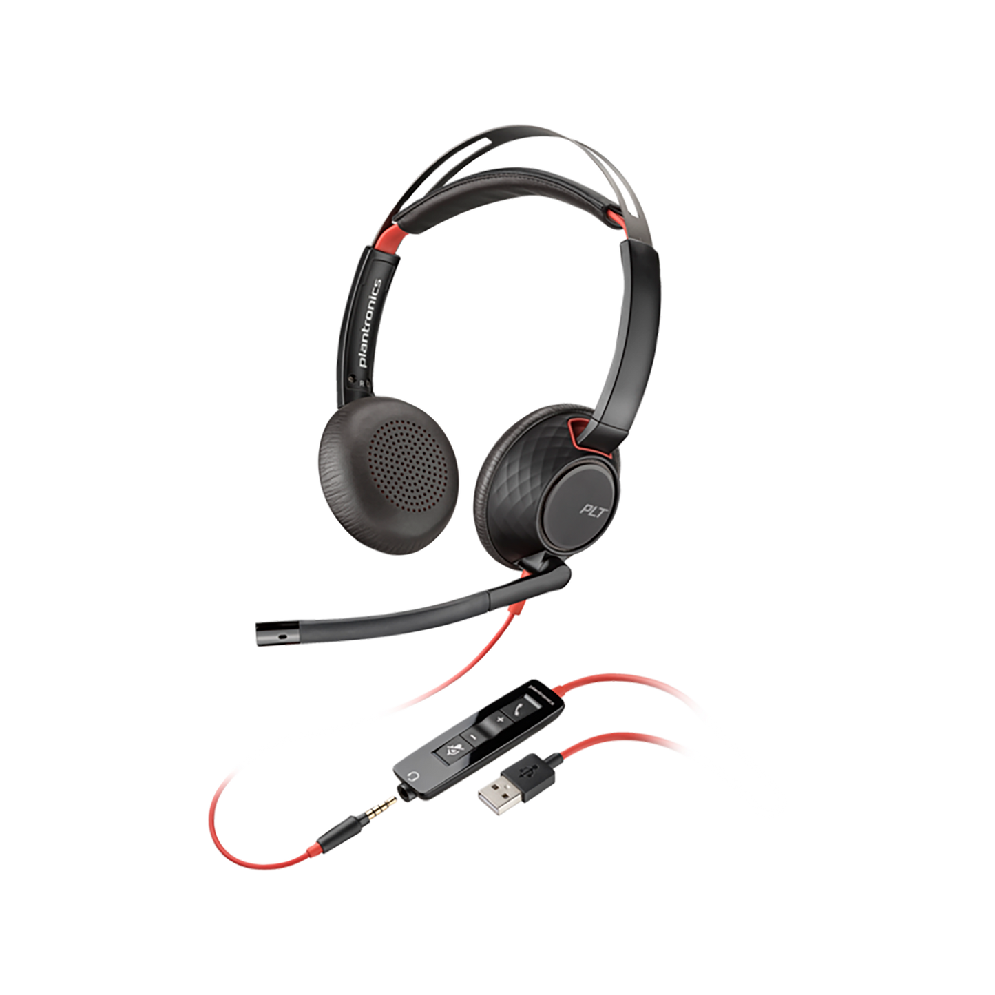 Poly Blackwire 3320 Stereo USB-C Headset (Teams) with USB-C/A Adapter