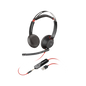 Poly Blackwire 3320 Stereo USB-C Headset (Teams) with USB-C/A Adapter