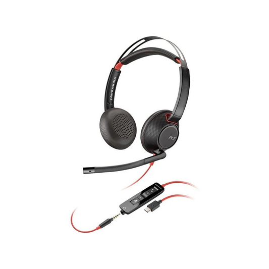 HP Poly 5220 Stereo USB-A Wired Headset (Black)