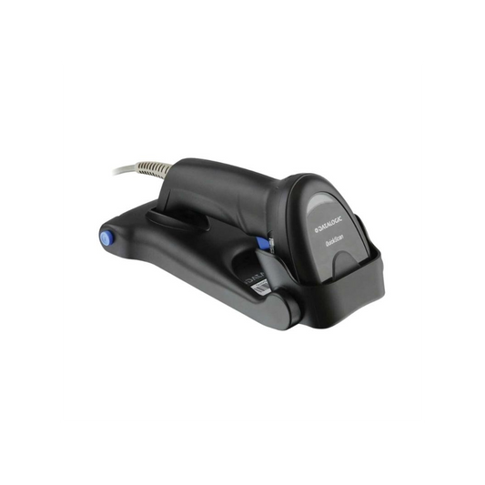 Datalogic QuickScan Lite QD2220 1D USB Barcode Scanner Kit with Stand (Black)