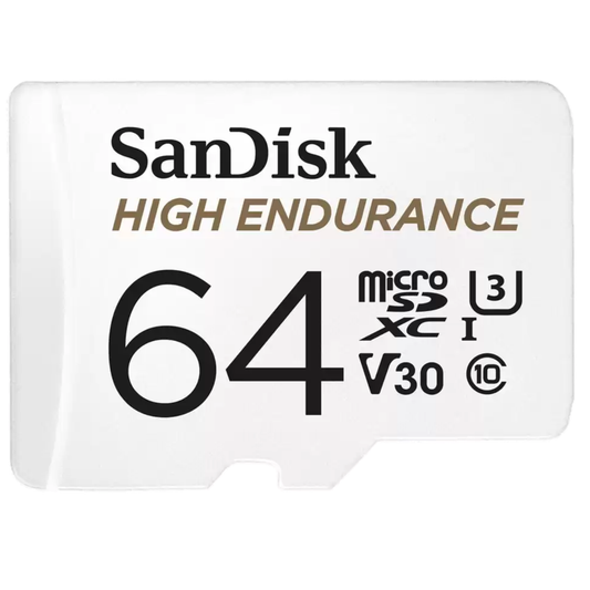 Sandisk High Endurance 64GB Class 3 MicroSDXC Card with Adapter