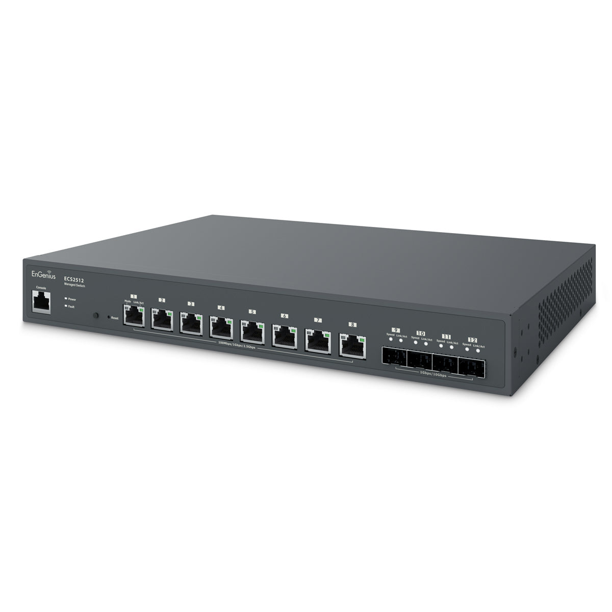 EnGenius Cloud Managed 8-Port Multi Gig Switching 2.5G with 4 10G SFP+ Uplink Ports