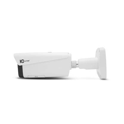 IC Realtime IPEL-B2012X-IRW2 : 2MP IP INDOOR/OUTDOOR FULL SIZE BULLET. VARIFOCAL 5.3 - 64MM MOTORIZED LENS (59° - 34°). 492 FEET SMART IR. POE CAPABLE. AI (ADVANCED INTELLIGENCE) ON-BOARD ANALYTICS