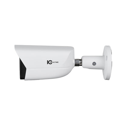 IC Realtime IPEL-B80F-IRW2 : ICREALTIME 8MP IP INDOOR/OUTDOOR SMALL SIZE BULLET. FIXED 2.8MM LENS (108°). 98.4 FEET SMART IR. PO