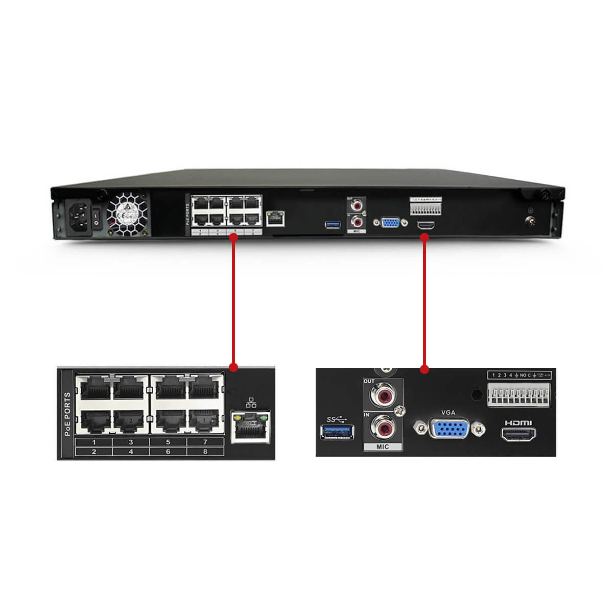 IC Realtime NVR-FX08POE-1U4K1