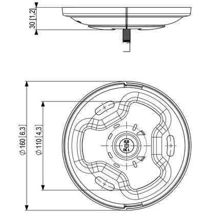 Vogels PUC 1011 CONNECT-IT SMALL CEILING PLATE FIXED