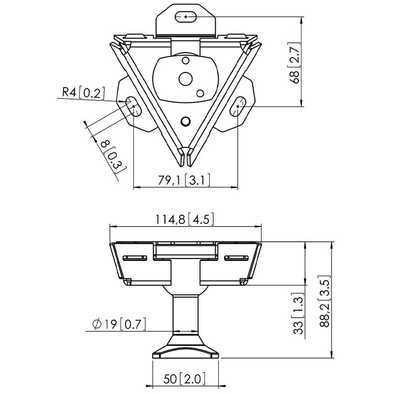 Vogels PUC 1040 CONNECT-IT SMALL CEILING PLATE BALL JOINT