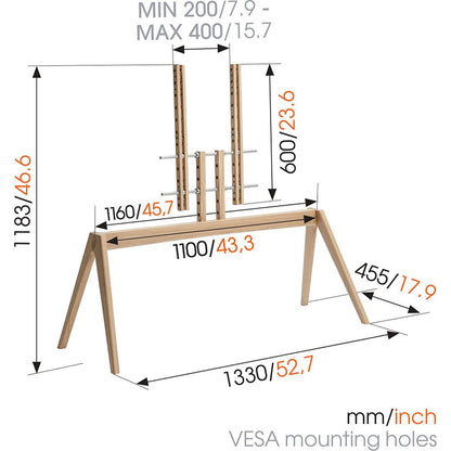 Vogels NEXT OP2 TV Floorstand Light Oak