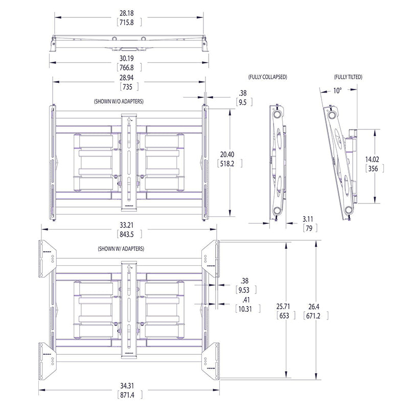 Vogels PFW 6851 DISPLAY WALL MOUNT TURN & TILT 80KG