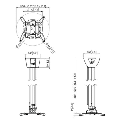 Vogels PPC 1585 PROJECTOR CEILING MOUNT LENGTH 85-135CM