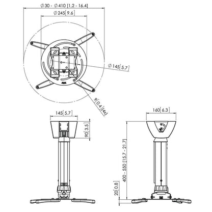 Vogels PPC 2540 PROJECTOR CEILING MOUNT LENGTH 40-55CM