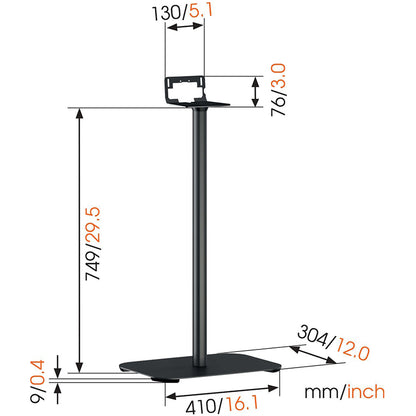 Vogels SOUND 3350 Universal L speaker floor stand W/B